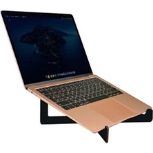 Hakay Taşınabilir Ahşap Laptop Standı - Siyah