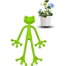 Hakay Yeşil Renkli Kurbağa Şeklinde Bitki Destek Aparatı, 13CM x 11CM