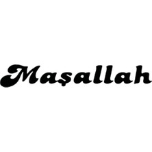 TeknoKapsül Maşallah Yazılı Oto Sticker Siyah 13X2CM