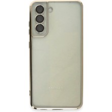 Renas Store Samsung Galaxy S21 Fe Kılıf Razer Lensli Silikon - Gold