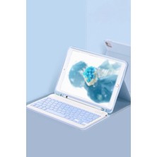 Renas Store Apple iPad Pro 11 (2022) Kılıf KC01 Smart Klavyeli Tablet Kılıfı - Mavi