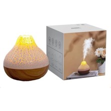 Hakay Ultrasonik Hava Nemlendirici - 7 Renk LED Işıklı Aromaterapi ve Volkanik Tasarım