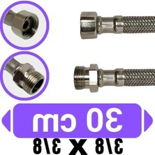 Hakay Nipelli Flex Hortum Bağlantısı, 3/8 x 3/8 Oynar Rakor