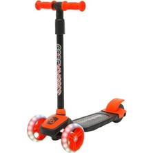 Hakay Işıklı 3 Tekerlekli Çocuk Scooter - Ayarlanabilir ve Koruyucu Set ile