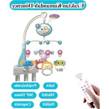 Hakay Pilli Işıklı Müzikli Projektörlü Kumandalı Bebek Yatıştırıcı (Mavi)