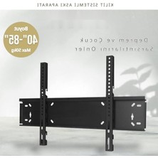 Hakay Televizyon Duvar Askı Aparatı, 40"-85" Inç, 50KG Kapasite, Güvenlik Kilidi ve Sarsılmaz Yapı