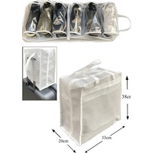 Semel Ayakkabı Saklama ve Taşıma Çantası (Çizgili Model) Shoe Tote