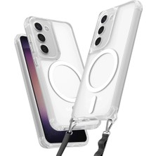 Renas Store Samsung Galaxy S23 Kılıf Enka Magsafe Silikon Kılıf - Şeffaf