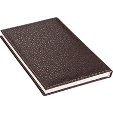Hakay 14X20 cm Çizgili Deri Kapaklı Ajanda - Kahverengi