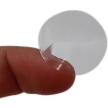 Hakay Şeffaf Pvc Beden Etiketi 25MM x 25MM, 500 Adet Rulo