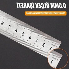 Hakay 20 cm Uzunluğunda Çelik Cetvel, Ofis Kullanımına Uygun
