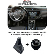 Doğru Oto Toyota Corolla Siyah Vites Topuzu + Siyah Vites Körüğü 2013-2016