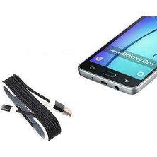 Semel Android Örgü Şeklinde Renkli Çelik Şarj Data Kablosu - Siyah