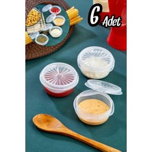 Semel 9 Lu Yelpaze Kapaklı Şeffaf Mini Sosluk - Ketçap Mayonez Kabı- Kahve Yanı Şeker Lokumluk