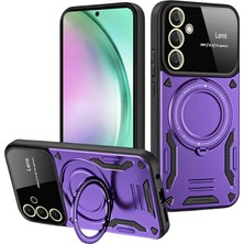 Renas Store Samsung Galaxy S24 Fe Kılıf Joy Lens Standlı Kapak - Mor