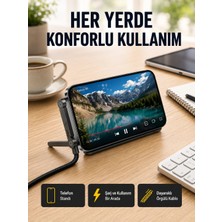 İlk El Grup 240W Type-C To Type-C Katlanabilir Standlı Hızlı Şarj Kablosu