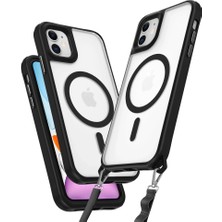 Renas Store Apple iPhone 11 Kılıf Enka Magsafe Silikon Kılıf - Siyah