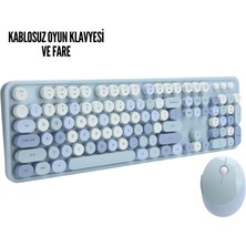 Semel Kablosuz Klavye Mouse Seti Mavi