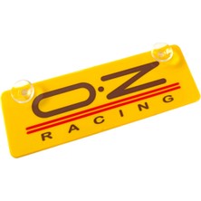TeknoKapsül O.z Racing Sarı Dekor Plaka Vantuzlu Cam Süsü 22X7.5CM