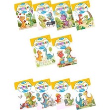 KSB Store Sevimli Dinozorlar Boyama Kitabı Sticker Çıkartmalı (10 Kitap Set)