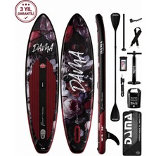 Dama Flower Series Black 320X81X15 Şişme Paddle Board Sup Seti