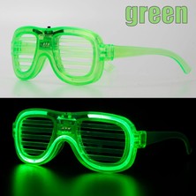 Semel Yeşil LED Işıklı Parti Gözlüğü – Neon Glow Şerit Gözlük 3 Modlu
