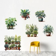 Eco Lounge 6 Li Sticker Saksılı Çiçek Modelleri MC-480C