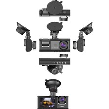 Eco Lounge 64GB Araç Içi Kamera 3 Kameralı (Yol + Araç Içi+ Arka) Fhd Video Kayıt Mikrofonlu Türkçe Cc-33