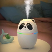 Eco Lounge Sevimli Panda Figürlü Hava Nemlendirici – Ultrasonik Soğuk Buhar Makinesi, LED Işıklı Masaüstü Oda Nemlendirici