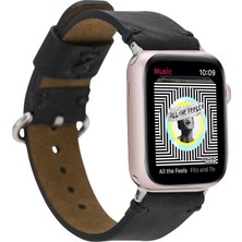 Eco Lounge Apple Watch Uyumlu Deri Kordon Orfe 42-44-45MM G1 Siyah