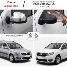 Ebal Oto Dacia Logan Mcv Krom Ayna Kapağı 2 Parça 2006-2013 Paslanmaz Çelik