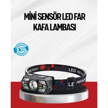 Semel Sensörlü LED Kafa Lambası Kırmızı Beyaz Işık Ayarlanabilir