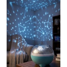 Semel Bluetooth Bağlantılı Gece Lambası Yıldız Projeksiyon Işığı 7 Renk Efekti ve Zamanlayıcı Fonksiyonlu