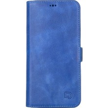 Eco Lounge Apple iPhone 13 Pro Max Uyumlu Deri Cüzdanlı Kılıf Okyanus Mavi