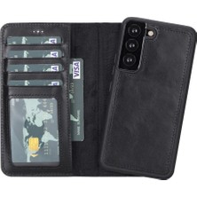 Eco Lounge Samsung Galaxy S22 Uyumlu Deri Cüzdanlı Kılıf Mwwn Rst1 Siyah