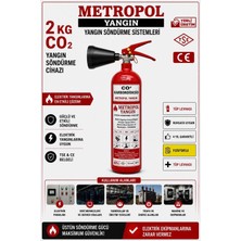 Metropol Yangın 2 kg (Co2) Karbondioksitli Yangın Söndürme Tüpü , Yangın Söndürme Tüpleri
