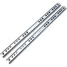 CATEKSSS 17 mm 34,2cm Gömme Ince Teleskopik Bilyeli Dolap Çekmece Rayı Gri
