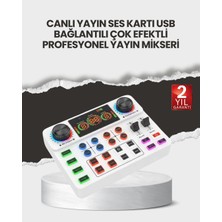 Semel Çok Efektli Canlı Yayın Ses Mikseri USB ve Kablosuz Uyumlu
