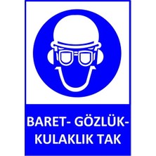 CATEKSSS Baret Gözlük Kulaklık Tak Levhası 25 x 35 cm