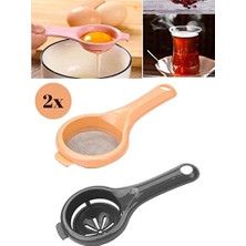 CATEKSSS Çay Süzgeci ve Yumurta Ayırıcı 2'li Set Plastik