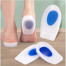 Semel Silikon Topuk Yastığı Mavi Beyaz | Topuk Dikeni ve Ağrı Önleyici Ortopedik Topuk Koruyucu (Çift)