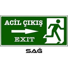 CATEKSSS Acil Çıkış Yönlendirme Tabelası Sağ Yön