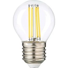 CATEKSSS G45 Şeffaf Cam E27 Mini LED Ampul - 3000 Kelvin Beyaz Cam Sarı Işık
