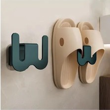 CATEKSSS 3m Yapışkanlı Metal Yazlık Kapı Banyo Terlik Asma Ayakkabı Askısı Tutucu Kurutma Rafı Metal Siyah Tr