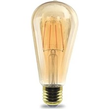 CATEKSSS Rustik LED Ampül Flamanlı 6W E27 Ct 4284 Beyaz