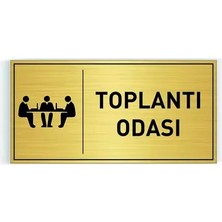 CATEKSSS Toplantı Odası Yazılı Gold Metal Levha 20 x 10 cm