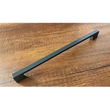 CATEKSSS Trs Alüminyum Köprü Kulp 224 mm Lüks Modern Mutfak Dolap Çekmece Vestiyer Kulp Antrasit Gri Mobilya