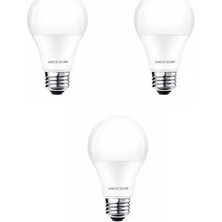 CATEKSSS 3 Adet Gecem 11W LED Ampul E27 Duy 6500K - Beyaz Işık