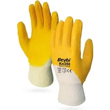 CATEKSSS Beybi KN350 Pamuklu Sarı Nitril Eldiven No:10 Xl Sarı