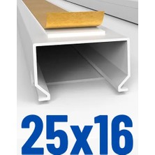CATEKSSS 25X16 mm Beyaz Kablo Kanalı (Yapışkan Bantlı) Sağlam Ambalaj 1 mt